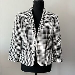 Express Black and White Houndstooth Blazer